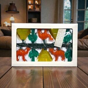 Vintage 1993 Joe Camel promo string light set with Camels, Pyramids, and Palms